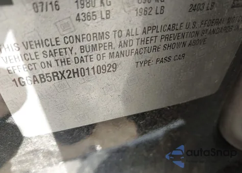 2017 Cadillac Ats Luxury из США, поврежденный, VIN 1G6AB5RX2H0110929